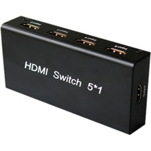Load image into Gallery viewer, 4XEM 5 Port HDMI Switch - 1920 x 1080 - Full HD - 1080p5 x 1 - Blu-ray Disc Player, DVR, Set-top Box, Gaming Console, Computer, TV - 1 x HDMI Out