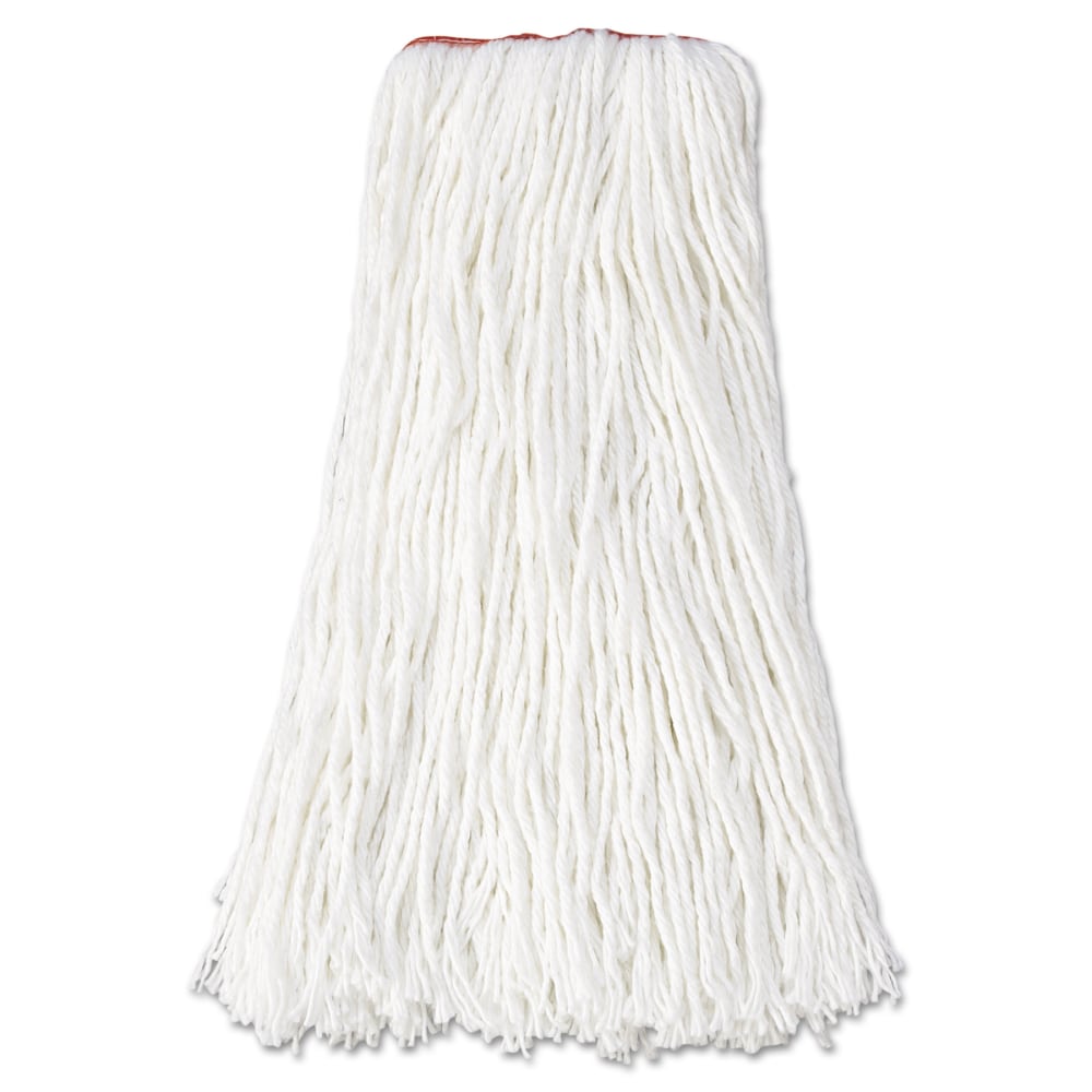 Rubbermaid Commercial Nonlaunderable Cut-End Rayon Mop Heads, 16 Oz, White, Pack Of 12 Mop Heads