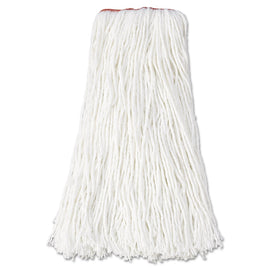 Rubbermaid Commercial Nonlaunderable Cut-End Rayon Mop Heads, 16 Oz, White, Pack Of 12 Mop Heads