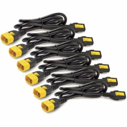 APC by Schneider Electric Power Cord Kit (6 ea), Locking, C13 to C14, 1.2m, North America - For PDU - 10 A - Black - 4 ft Cord Length - IEC 60320 C14 / IEC 60320 C14 - 1