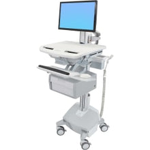 Load image into Gallery viewer, Ergotron StyleView Cart with LCD Pivot, LiFe Powered, 1 Tall Drawer (1x1) - Up to 24in Screen Support - 33 lb Load Capacity - Floor - Plastic, Aluminum, Zinc-plated Steel