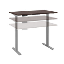 Load image into Gallery viewer, Bush Business Furniture Move 60 Series Electric 48inW x 24inD Height Adjustable Standing Desk, Mocha Cherry/Cool Gray Metallic, Standard Delivery