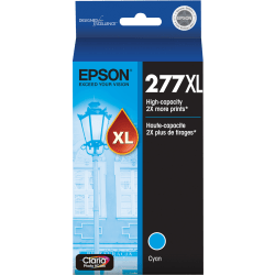 Epson 277XL Claria Cyan High-Yield Ink Cartridge, T277XL220