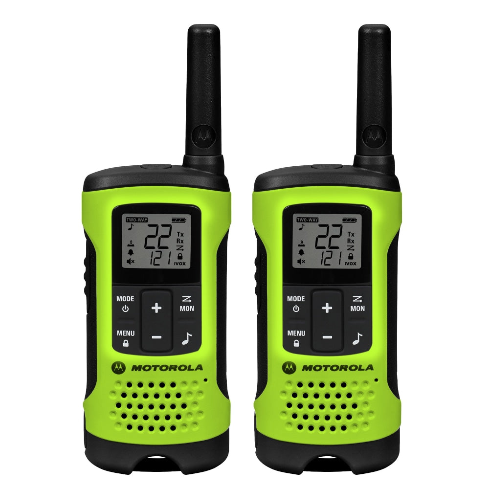 Motorola TalkAbout T605 Waterproof Two-Way Radios, Green/Black, Pack Of 2 Radios
