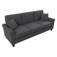 Load image into Gallery viewer, Bush Furniture Hudson 85inW Sofa, Charcoal Gray Herringbone, Standard Delivery