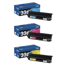 Load image into Gallery viewer, Brother TN336 Cyan; Magenta; Yellow High Yield Toner Cartridges, Pack Of 3 Cartridges, TN336CMY-OD