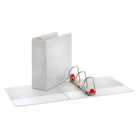 Cardinal XtraValue ClearVue 3-Ring Binder With Locking Slant-D Rings, 4in D-Rings, 52% Recycled, White