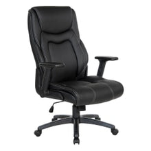 Load image into Gallery viewer, Office Star Ergonomic Leather High-Back Executive Office Chair, Black/White