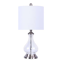 Load image into Gallery viewer, LumiSource Jasmine Contemporary Accent Lamp, 22inH, White Shade/Clear Base