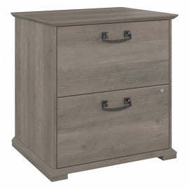 Bush Furniture Homestead Farmhouse 24inD Lateral File Cabinet, Driftwood Gray, Delivery
