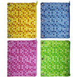 Inkology Monochromatic Polka Dot Pencil Pouches, 7-1/2in x 9-1/2in, Assorted Colors, Pack Of 8