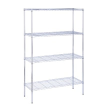 Load image into Gallery viewer, Honey-Can-Do Urban Steel Adjustable Storage Shelving Unit, 4-Tiers, 72inH x 18inW x 48inD, Chrome