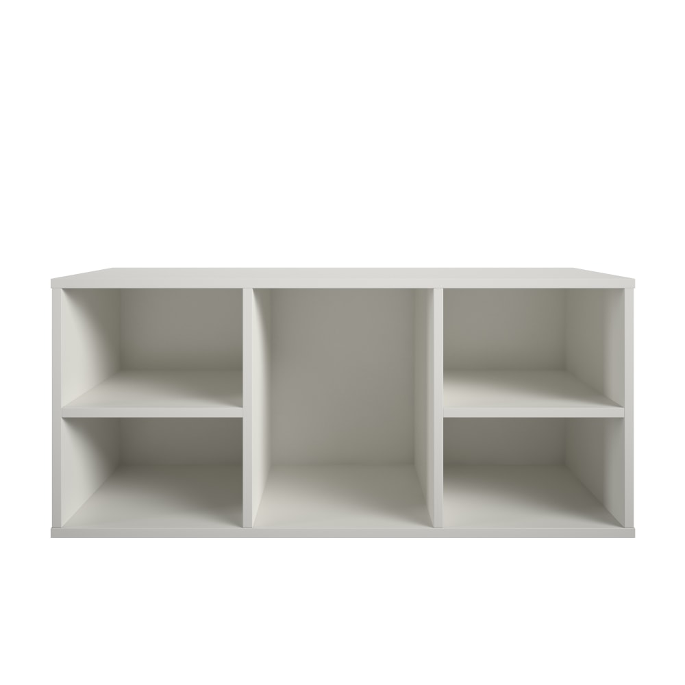 Ameriwood Home 5-Cube Bench, 15-3/4inH x 35-1/2inW x 14inD, White