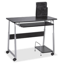 Load image into Gallery viewer, Lorell Mobile Computer Desk, Black/Silver