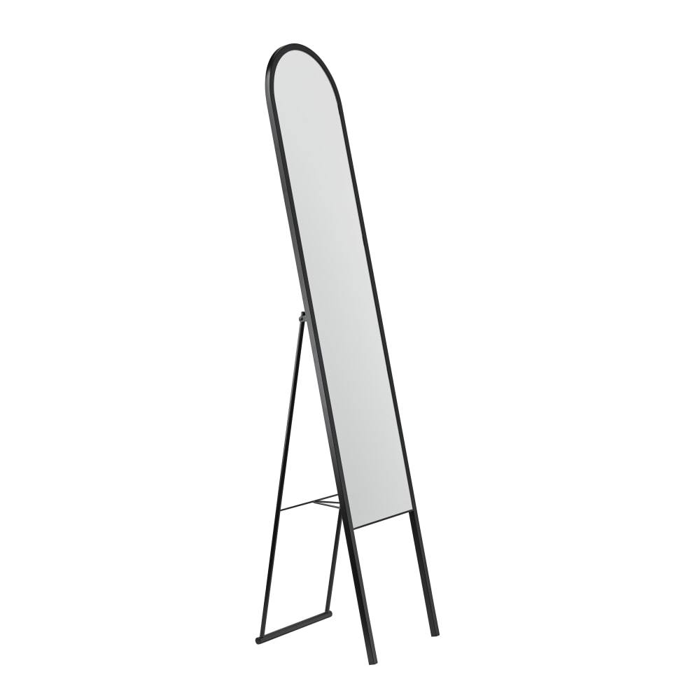 Adesso Adeline Rectangle Floor Mirror, 64inH x 14-3/4inW x 14-3/4inD, Black