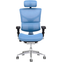 Load image into Gallery viewer, X-Chair X3 Ergonomic Nylon High-Back Task Chair With Headrest, Blue