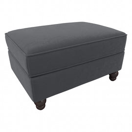 Bush Furniture Coventry Storage Ottoman, Dark Gray, Standard Delivery