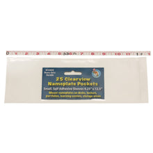 Load image into Gallery viewer, Ashley Productions Nameplate Pockets, Small, Clear, 25 Pockets Per Pack, Set Of 3 Packs