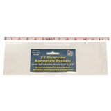 Ashley Productions Nameplate Pockets, Small, Clear, 25 Pockets Per Pack, Set Of 3 Packs