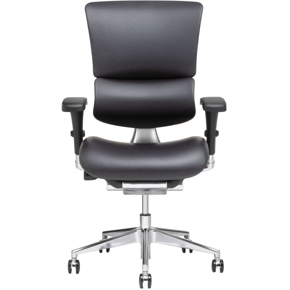 X-Chair X4 Ergonomic Bonded Leather High-Back Task Chair, Black