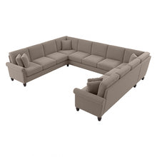 Load image into Gallery viewer, Bush Furniture Coventry 137inW U-Shaped Sectional Couch, Tan, Standard Delivery