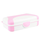Office Depot Brand Overmolded Web Pencil Box, 2-3/4inH x 5-1/4inW x 8inD, Pink/White