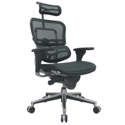 Eurotech Ergohuman High-Back Ergonomic Mesh Chair, Grey/Chrome