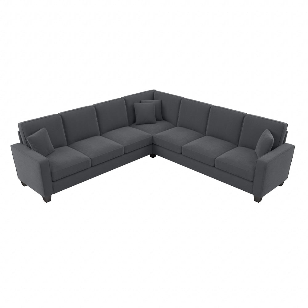 Bush Furniture Stockton 111inW L-Shaped Sectional Couch, Dark Gray, Standard Delivery