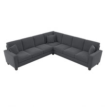 Load image into Gallery viewer, Bush Furniture Stockton 111inW L-Shaped Sectional Couch, Dark Gray, Standard Delivery