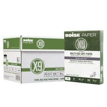 Load image into Gallery viewer, Boise X-9 Multi-Use Printer &amp; Copy Paper, 10 Reams, White, Letter (8.5in x 11in), 5000 Sheets Per Case, 24 Lb, 92 Brightness, SFI Certified