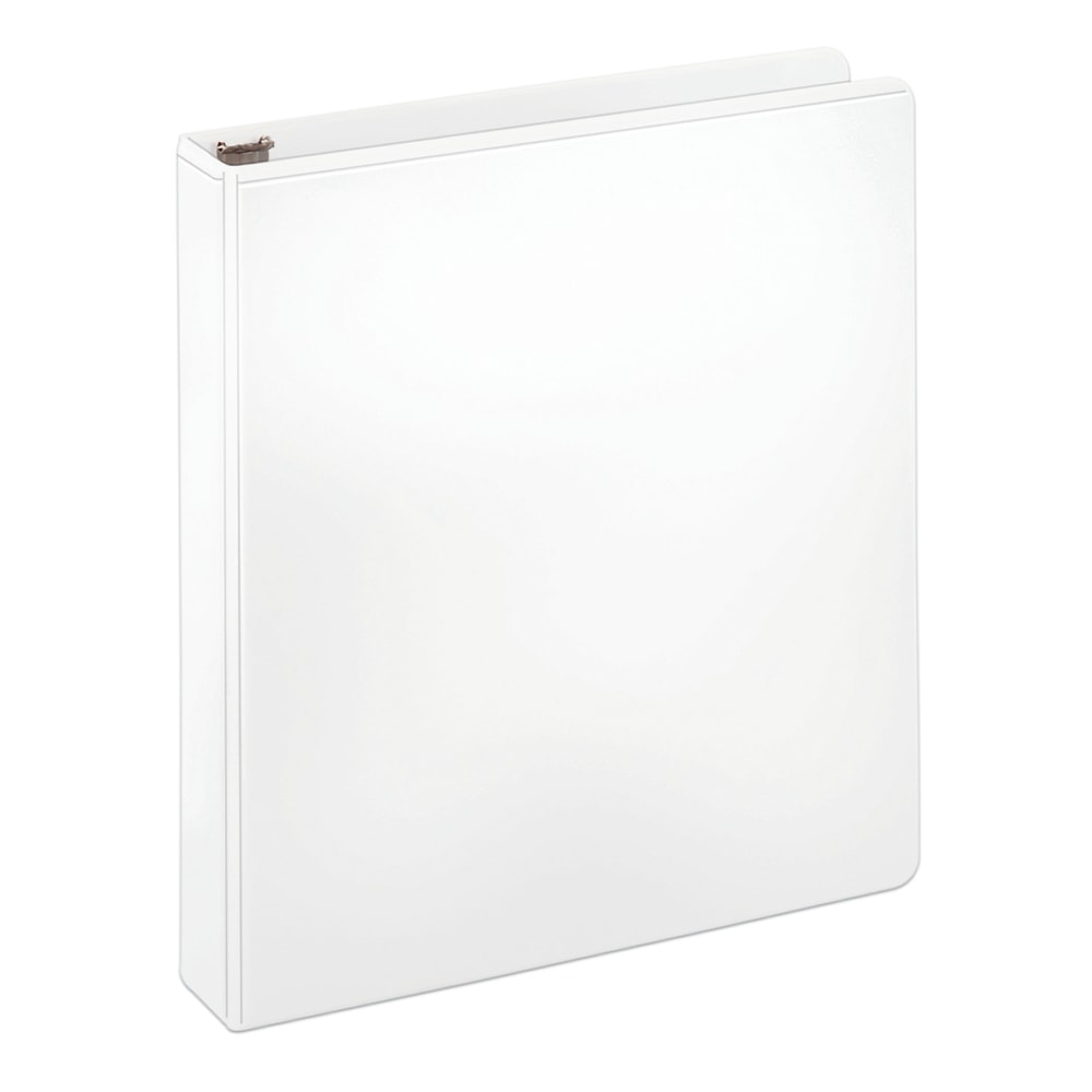 Office Depot Brand Durable View 3-Ring Binder, 1 1/2in Round Rings, White