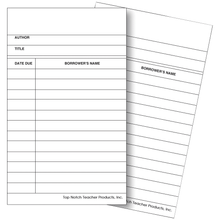 Load image into Gallery viewer, Top Notch Teacher Products Library Cards, 5in x 3in, White/Black, 500 Cards Per Pack, Case Of 2 Packs