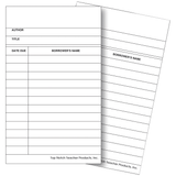 Top Notch Teacher Products Library Cards, 5in x 3in, White/Black, 500 Cards Per Pack, Case Of 2 Packs