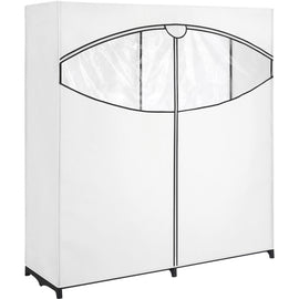 Whitmor Garment Rack - 64in Height x 60in Width x 19.5in Depth - Zippered, Adjustable - White - Polypropylene, Plastic, Metal