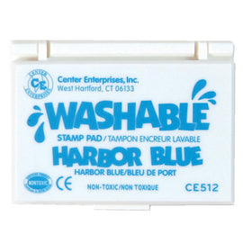 Center Enterprise Washable Stamp Pads, 2 1/4in x 3 3/4in, Harbor Blue, Pack Of 6