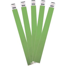Load image into Gallery viewer, Advantus Tyvek Wristbands, 0.8in x 9.8in, Green, Pack Of 100