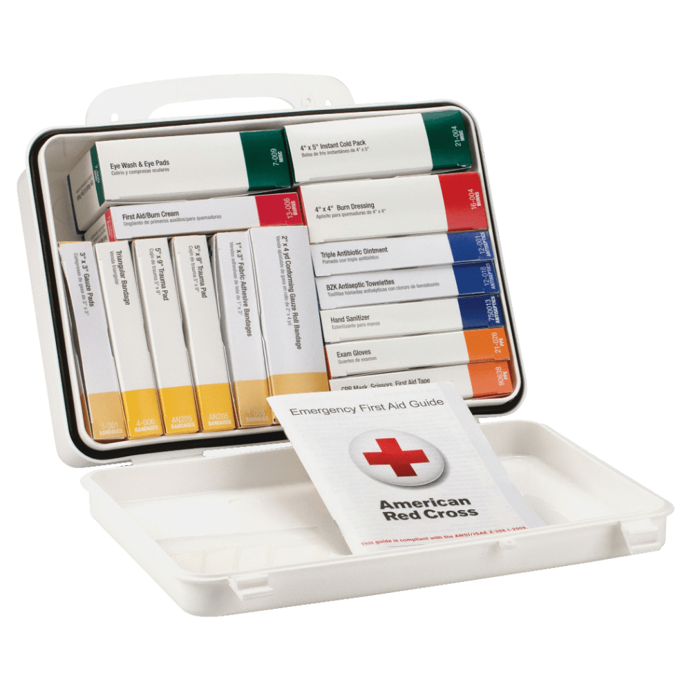 First Aid Only 16-Unit First Aid Kit, 2 3/8inH x 6 5/16inW x 9inD, White
