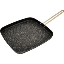 Load image into Gallery viewer, Starfrit The Rock 10in Grill Pan with Stainless Steel Wire Handle - Cooking, Grilling - Dishwasher Safe - Black - Cast Stainless Steel Handle