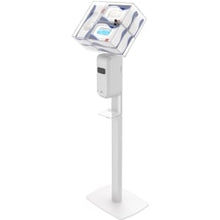 Load image into Gallery viewer, CTA Digital: Premium Thin Profile Sanitizing Station (White) - 48in Height - Floor - Steel, Acrylic - White