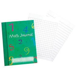 Learning Resources Math Journals, 7in x 9in, 32 Sheets (16 Pages), Assorted Colors, Pack Of 10