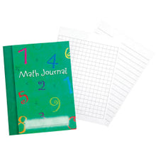 Load image into Gallery viewer, Learning Resources Math Journals, 7in x 9in, 32 Sheets (16 Pages), Assorted Colors, Pack Of 10
