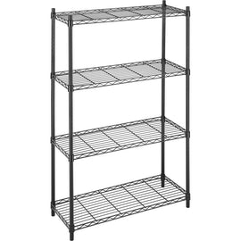 Whitmor Storage Rack - 4 Tier(s) - Floor - Adjustable, Durable, Ventilated - Gray - Chrome Steel