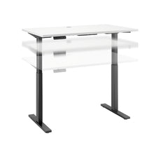 Load image into Gallery viewer, Bush Business Furniture Move 60 Series Electric 48inW x 24inD Height Adjustable Standing Desk, White/Black Base, Standard Delivery