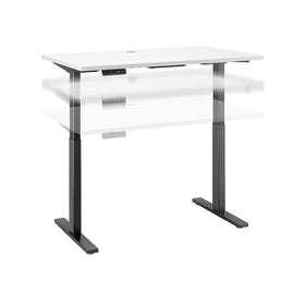 Bush Business Furniture Move 60 Series Electric 48inW x 24inD Height Adjustable Standing Desk, White/Black Base, Standard Delivery