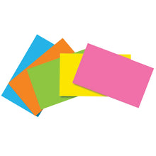 Load image into Gallery viewer, Top Notch Teacher Products Brite Blank Index Cards, 3in x 5in, Assorted Colors, 100 Cards Per Pack, Case Of 10 Packs