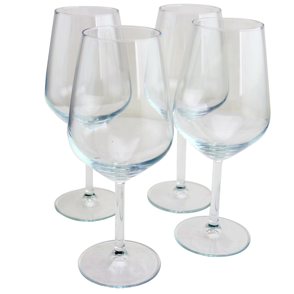 Pasabahce Allegra 4-Piece Red Wine Glass Set, 16.5 Oz, Clear