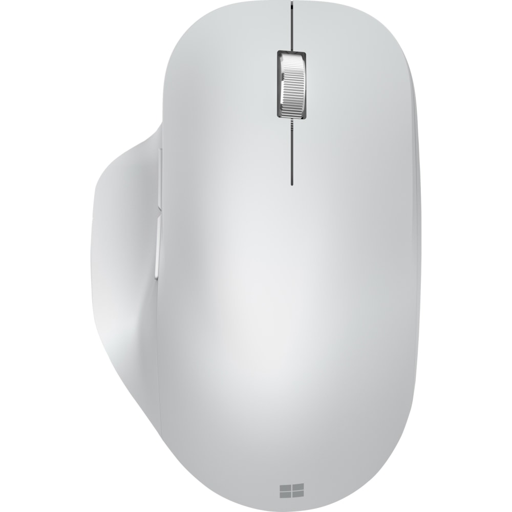 Microsoft Bluetooth Ergonomic Mouse - Wireless - Bluetooth - 2.40 GHz - Glacier - Scroll Wheel - 5 Button(s) - 3 Programmable Button(s) - Right-handed Only