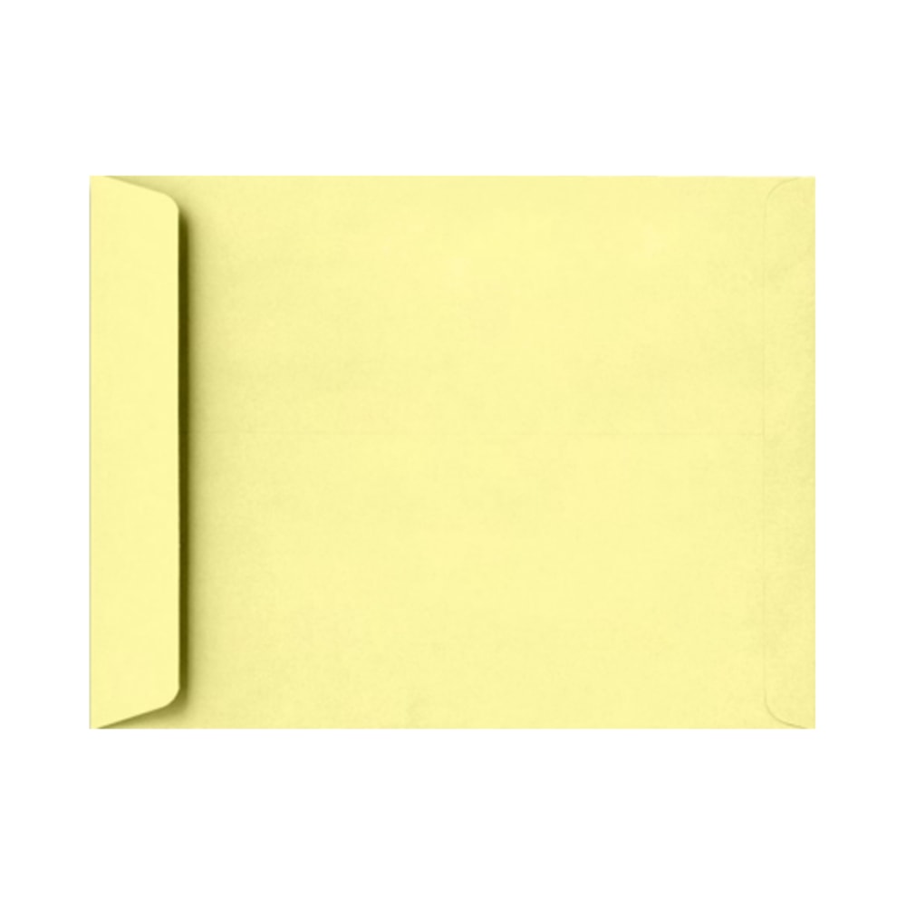 LUX Open-End Envelopes, 6in x 9in, Peel & Press Closure, Lemonade Yellow, Pack Of 50