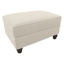 Load image into Gallery viewer, Bush Furniture Coventry Storage Ottoman, Cream Herringbone, Standard Delivery