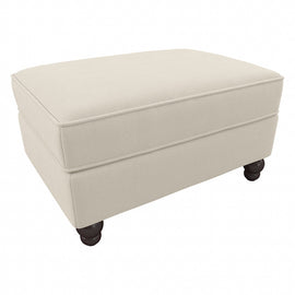 Bush Furniture Coventry Storage Ottoman, Cream Herringbone, Standard Delivery